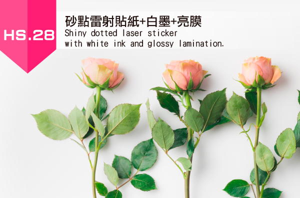 28.砂點雷射貼紙+白墨+亮膜(圖片無法表達請親臨觀賞)