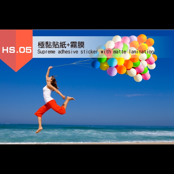 5.極黏貼紙+霧膜