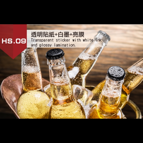 9.透明貼紙+白墨+亮膜