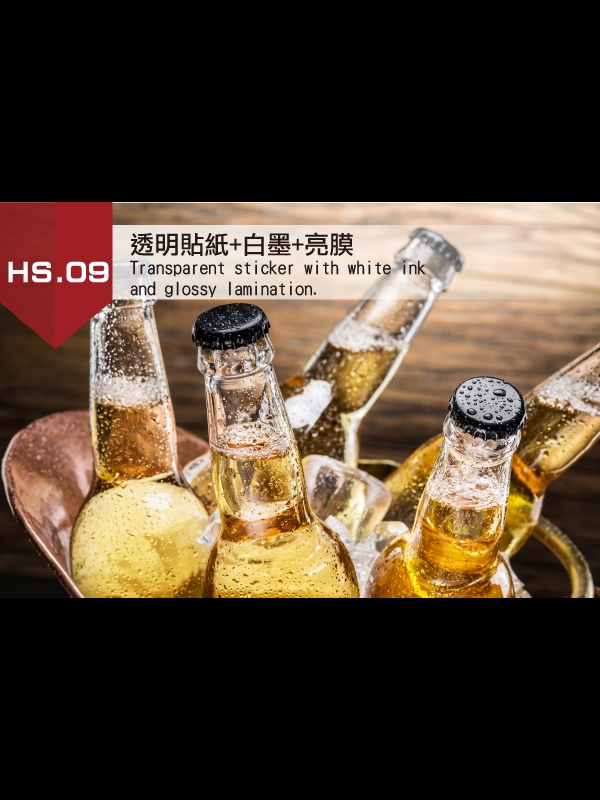 9.透明貼紙+白墨+亮膜